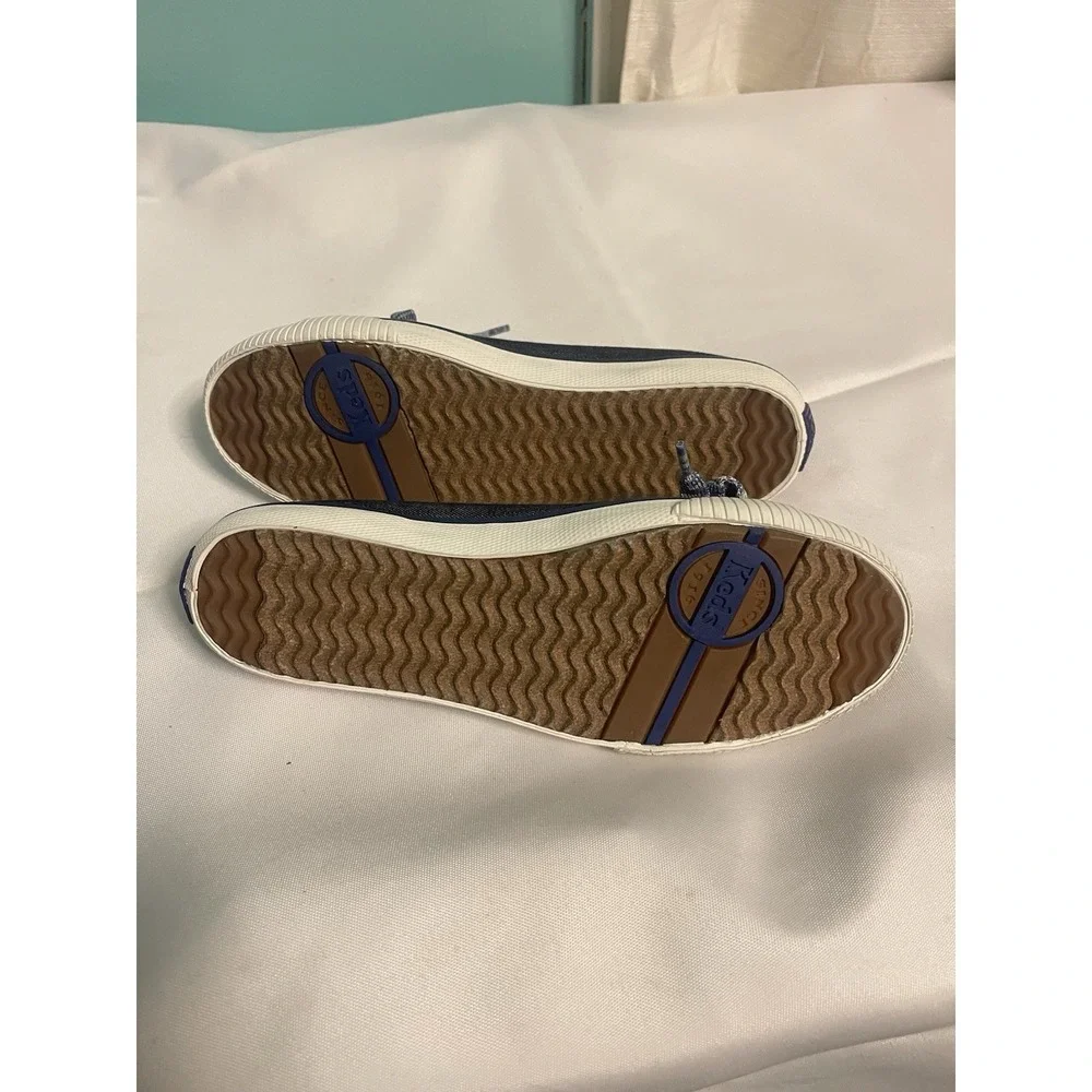 Keds Seaside Canvas Navy/White‎ Slip-On Canvas Flats Size 6.5 BinC